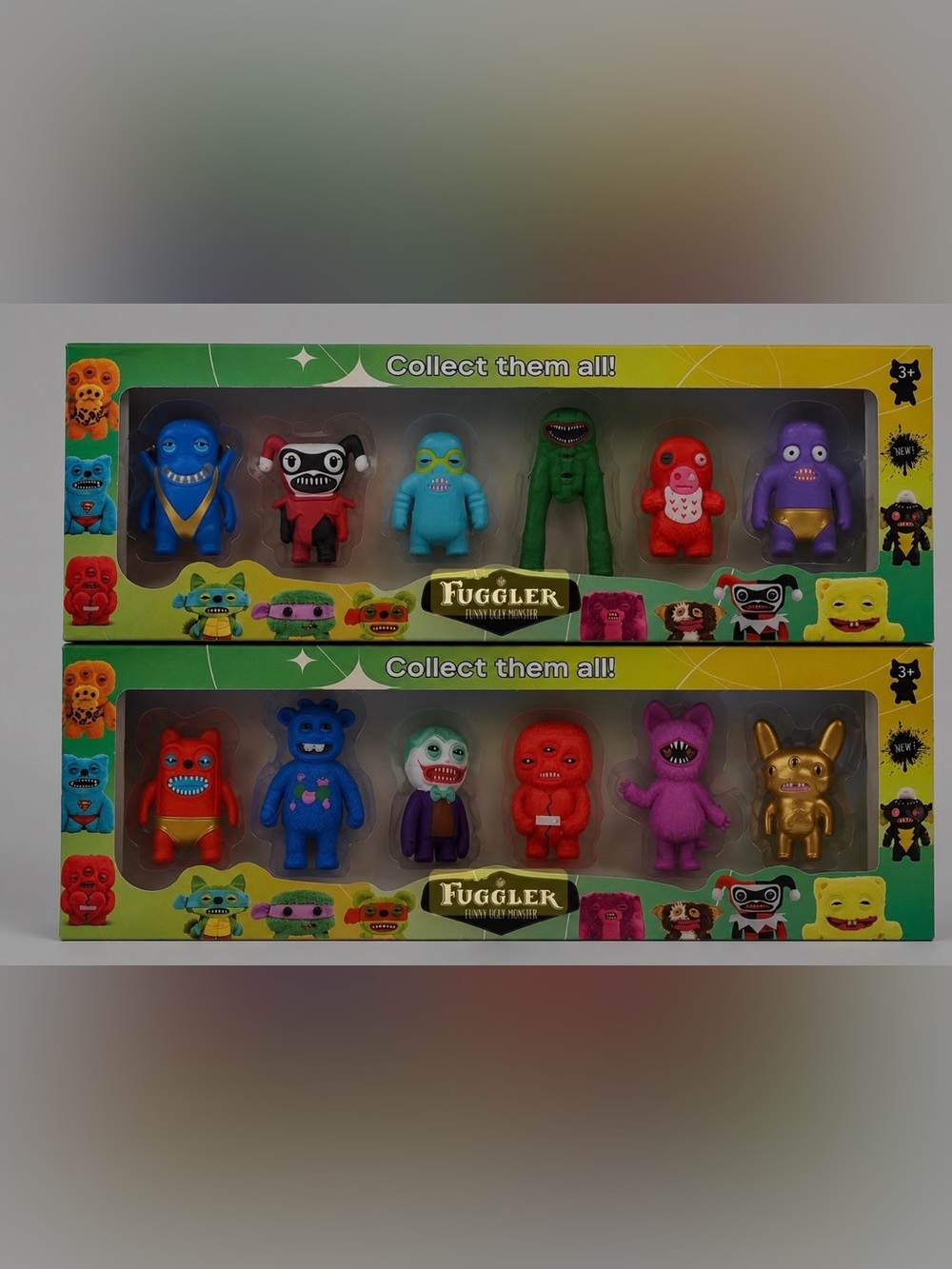 Fuggler Funny Ugly Monster Figures Set of 12 – 2 Boxes, 6 Figures Each